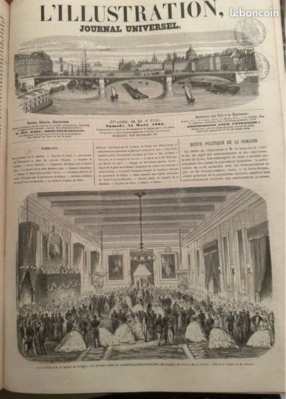 Semestres reliés du journal l'illustration après 1900- à venir chercher rapidement (image 8)