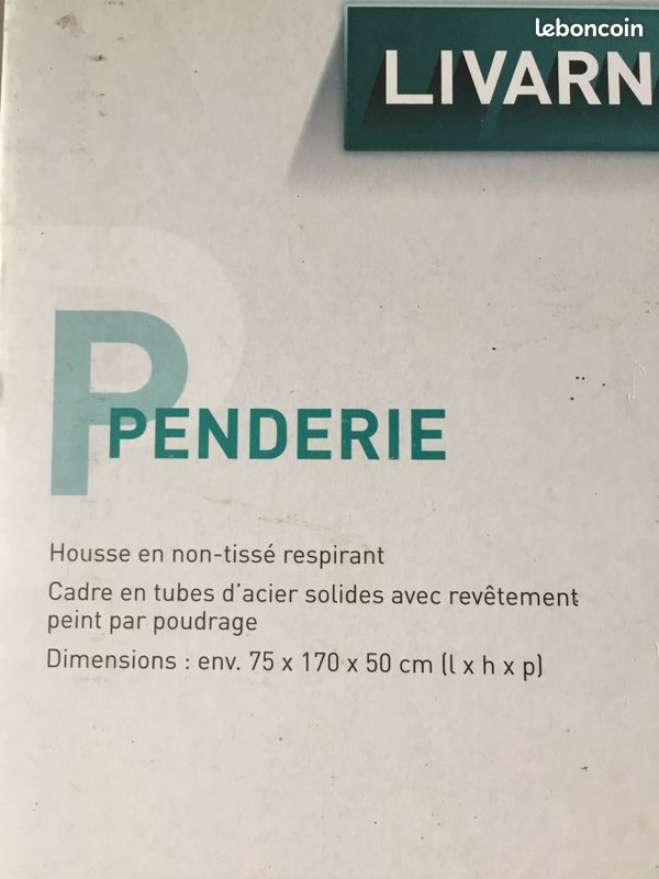 Penderie / Housse de vêtements tissu avec cadre en tubes d'acier. Neuve, et jamais utilisée (image 2)