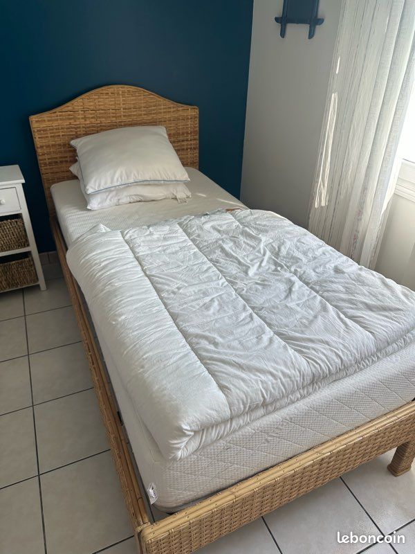 Vend lit en rotin 90x90 (image 2)