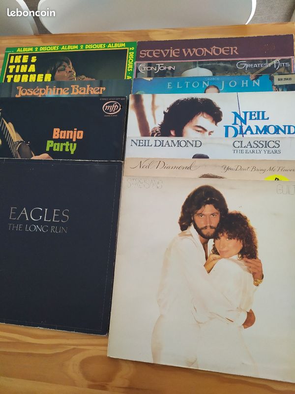 Disques vinyles 33tours - Tina Turner, Stevie Wonder, Elton John, Neil Diamond,... (image 1)