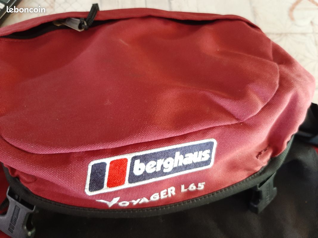 Sac à Dos Berghaus Voyager 60 Plus - 70L, Rouge/vert, Occasion, Pour Randonnée