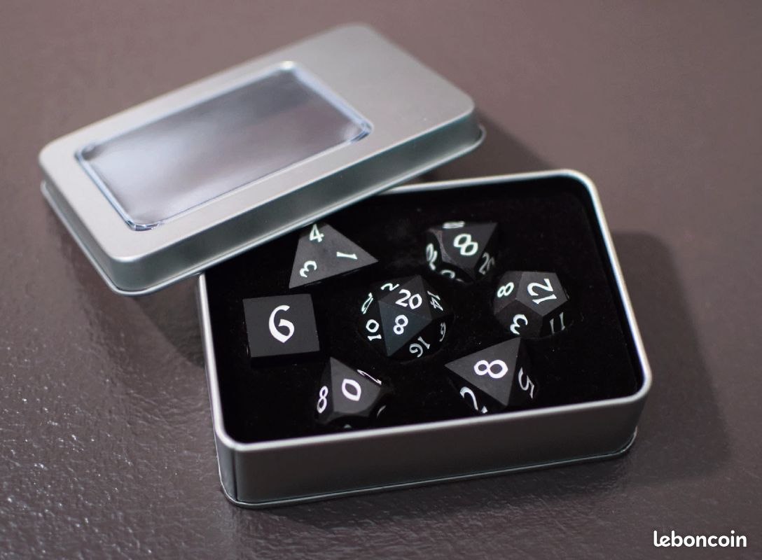 Dés en Ebene véritable (JDR jeu de rôle sur table) (image 1)