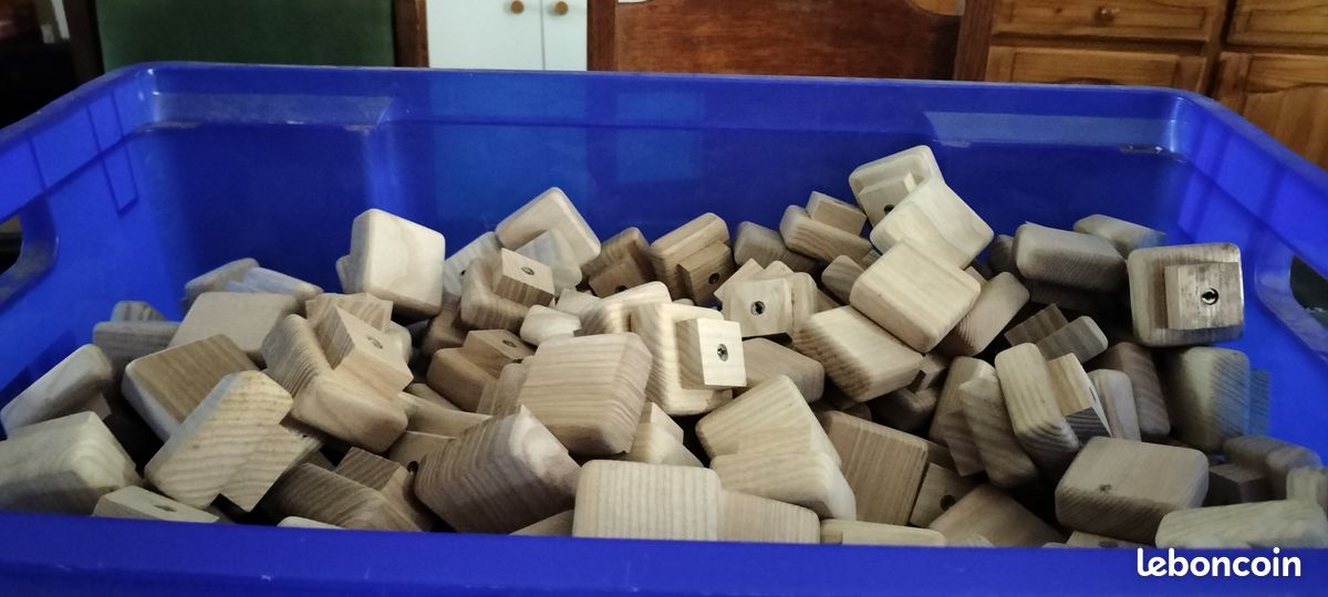 Poignet carré bois et cheville bois (image 1)
