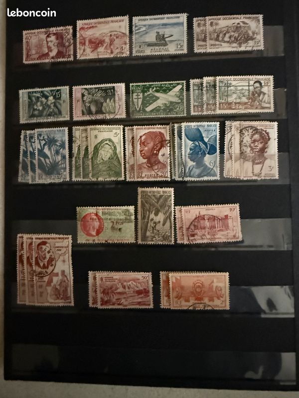 Timbres des colonies françaises et France (image 2)