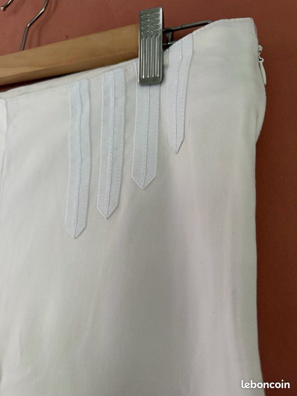 Pantalon blanc femme 7/8 chic taille 40 (image 2)