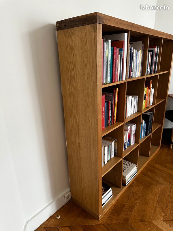 Bibliothèque en bois avec 16 cases Habitat (image 2)