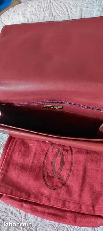 CARTIER sac must cuir bandoulière très bon etat (image 9)