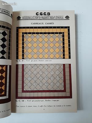 Carreaux grès-cérame en 2 couleurs 15x15 cm - 20 m² - Fabriqués à Paray-le-Monial entre 1871 et 1921 (image 7)