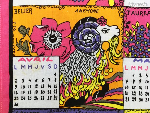 Torchon Calendrier Festif Vintage Emmepi - Coton Mélangé - Curiosity By PN