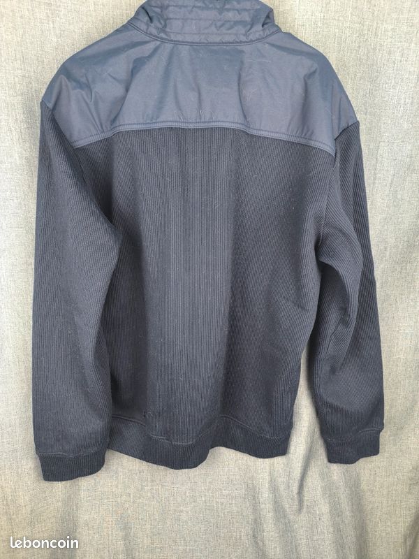 Pull Marine Troyer Coton Demi-zip Unisexe - Style Islandais, Toutes Saisons, Neuf Avec étiquettes