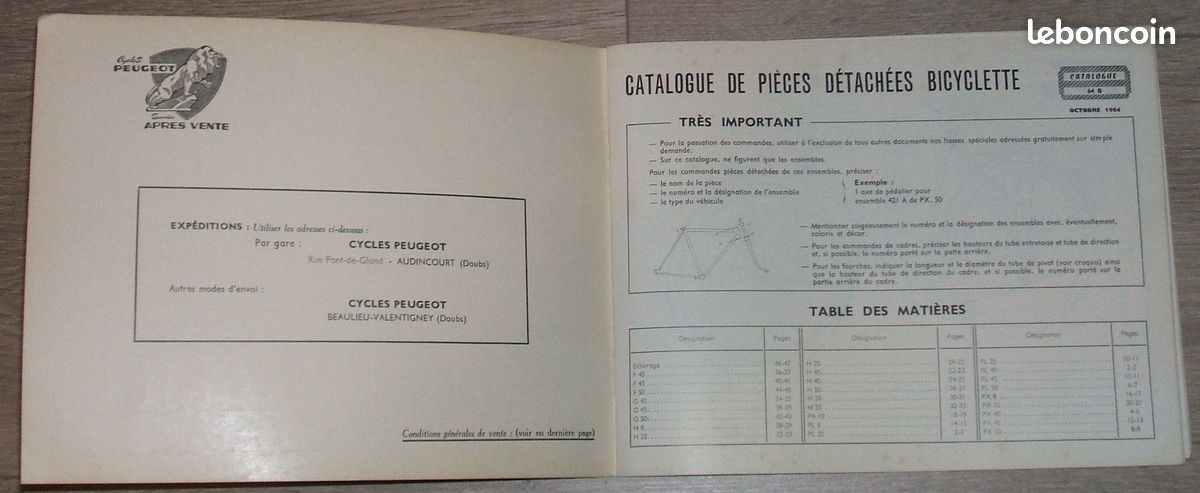 Catalogue Vélo Vintage Collection - Pièces Détachées Cyclisme (ref 21)