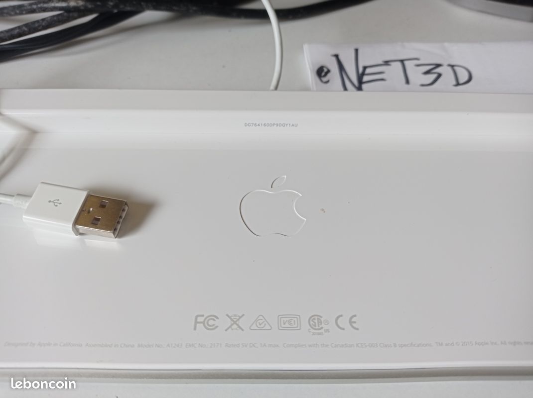 🛑 Clavier Apple mac A1243 QWERTY USB (avec hub) details sur demande ~ ~ a 🫴 💶 Rennes (35700) 🌱 ou 📦 Livraison 🚚 (image 2)