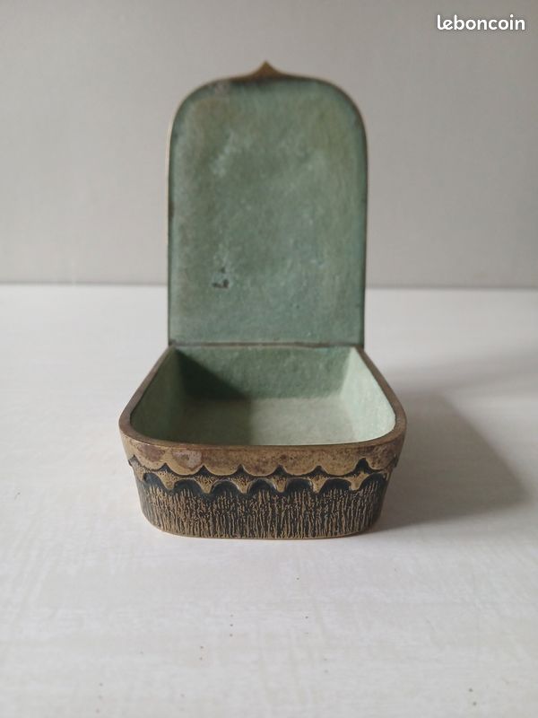 Boîte vide-poche Max Le Verrier en bronze – Salamandre de François Ier – Signée 12 cm (image 6)