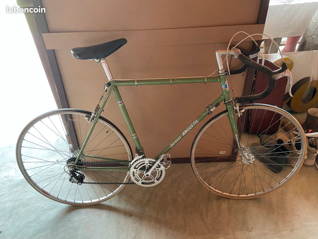 Vélo de course vintage Jacques Anquetil – cadre acier – bon état (image 2)