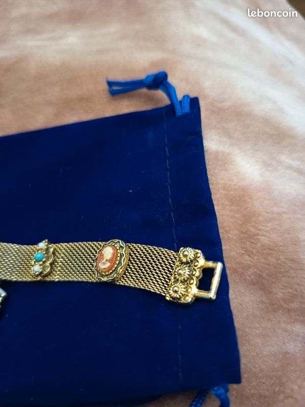 Bracelet Homme Vintage Plaqué Or - Bijou D'époque Taille Unique