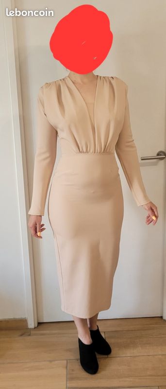 Robe beige midi (image 2)