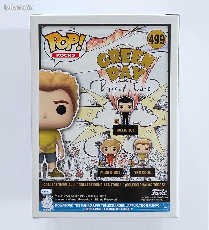 Funko Pop! Rocks – Tre Cool (Green Day) – Figurine Vinyle 9,5 Cm – Collection – Cadeau Fan