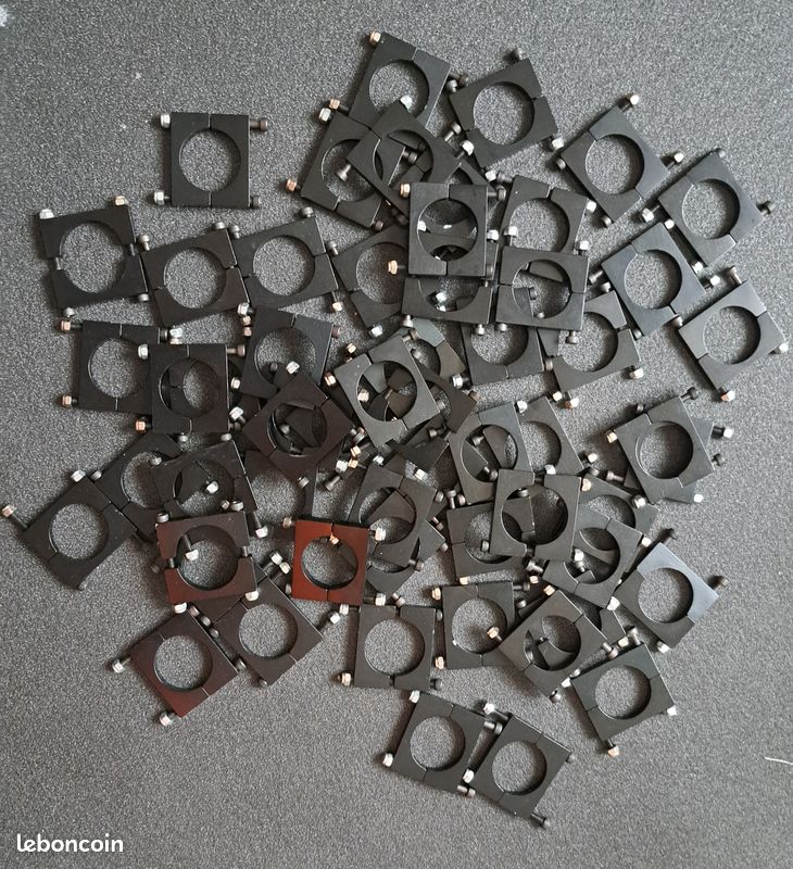 Pince aluminium pour tubes carbone Ø25mm / Carbon pipe clamp Aluminum alloy (image 1)