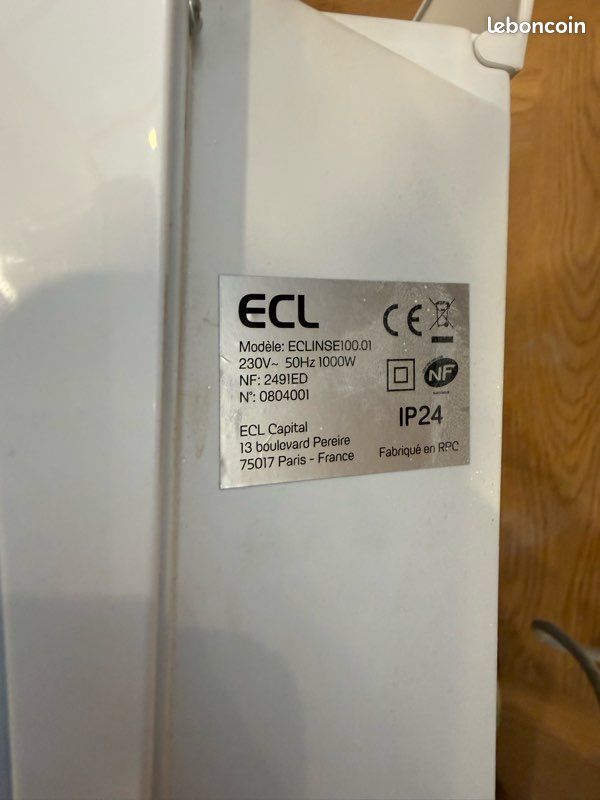 Radiateur à inertie sèche 1000w (image 3)