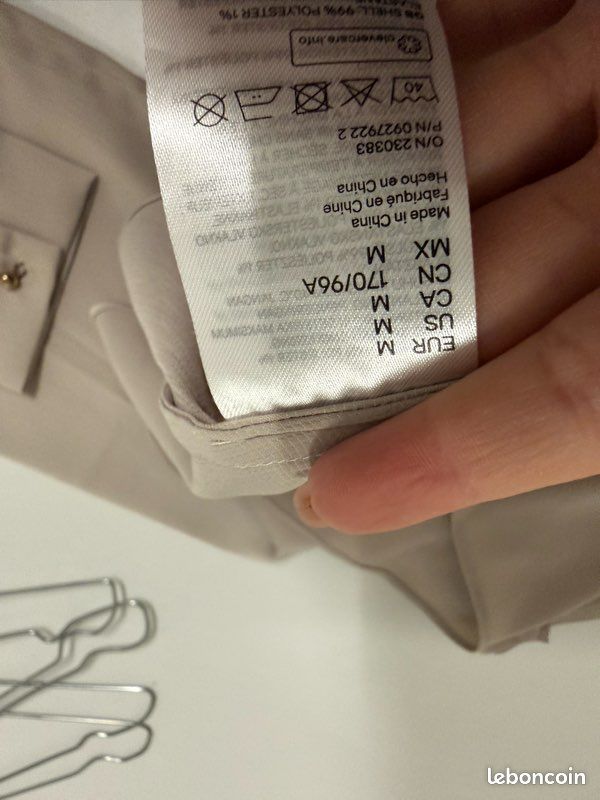Chemisier Crème H&M Femme Taille 42 EUR - Occasion Très Bon état, Manches 3/4, Polyester
