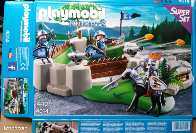 Set D'extension Playmobil Bastion Des Chevaliers 4014 - Base Superset Pour Château