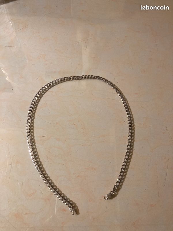 Collier maille argent homme (image 1)