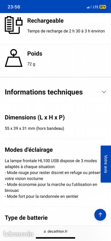 Lampe frontale (image 4)