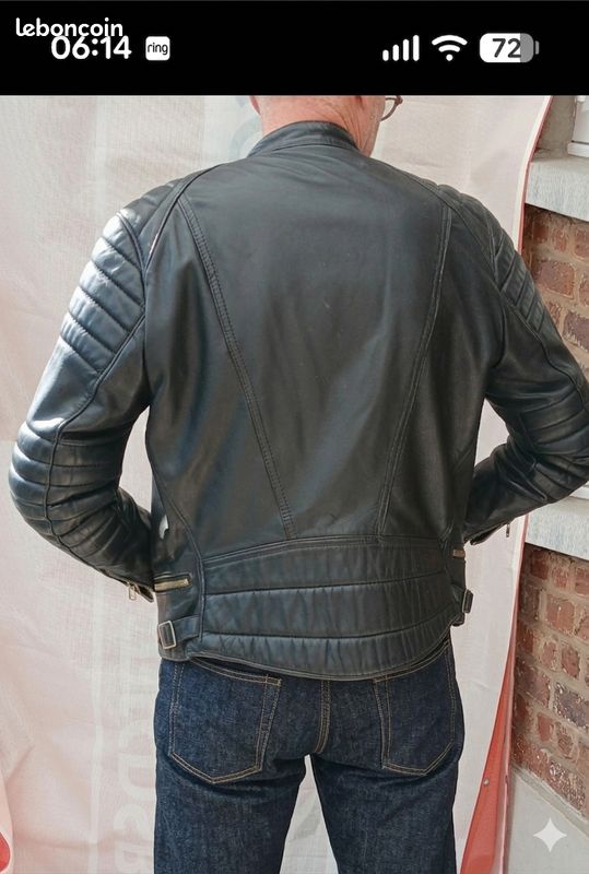 Blouson cuir vintage moto (image 10)