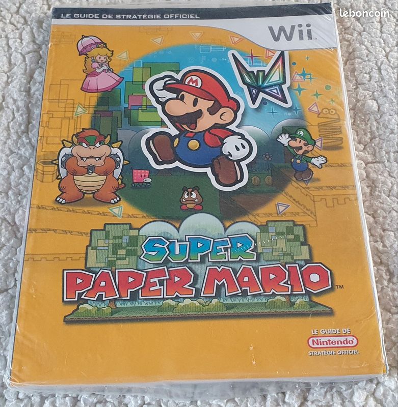 GUIDE OFFICIEL SUPER PAPER MARIO NINTENDO WII NEUF SOUS BLISTER VF