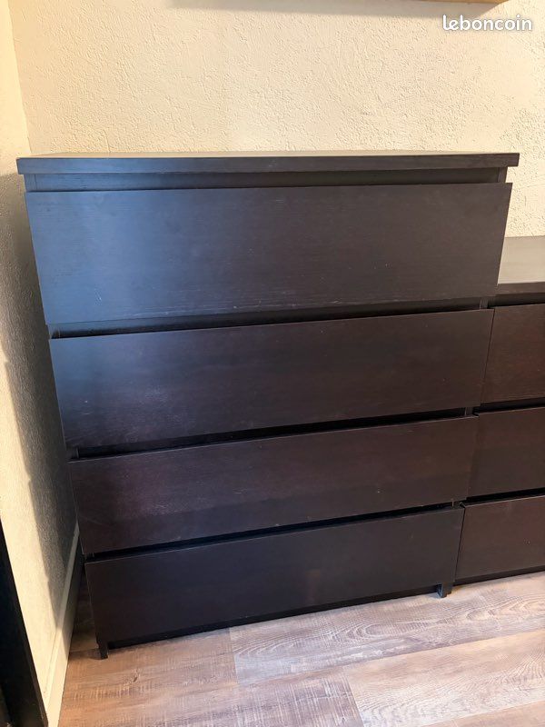 Commodes MALM IKEA noires (image 1)