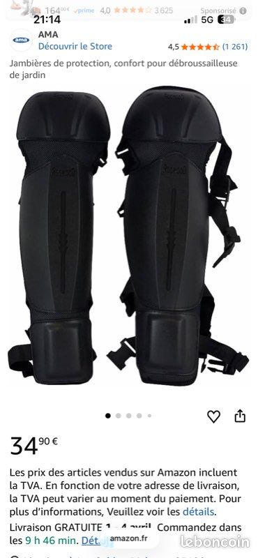 Jambières / genouillères de protection pour débroussailleuse - Jardin & Plantes