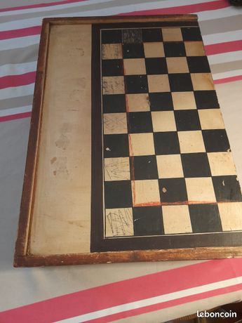 Jeu ancien en bois de jacquet - Jeux & Jouets