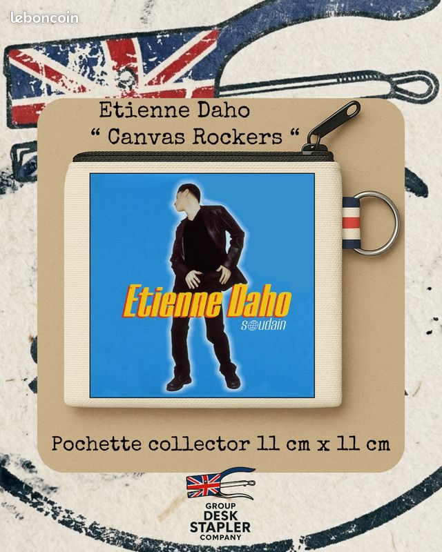 Etienne Daho pochette 100% coton 11x11 cm pop française new wave (image 1)