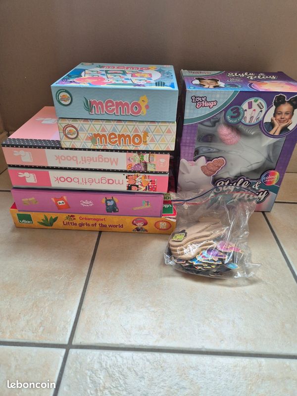 Lot de 8 jeux magnétiques / puzzle assemblage mémo créatif enfant fille garçon bébé jouet (image 16)