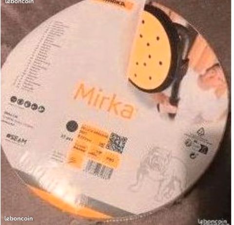 Disques Jaunes Souples 27 Trous Disques ABRANET 225 Mm Pour Ponceuse (25 Pcs) Mirka Abrasif Grain P180 Velcro