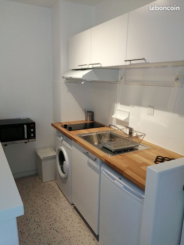 A louer Studio meublé de 27 m² (26 carrez), au calme et très lumineux, vue dégagée - Ussel 19200 (image principale 4)