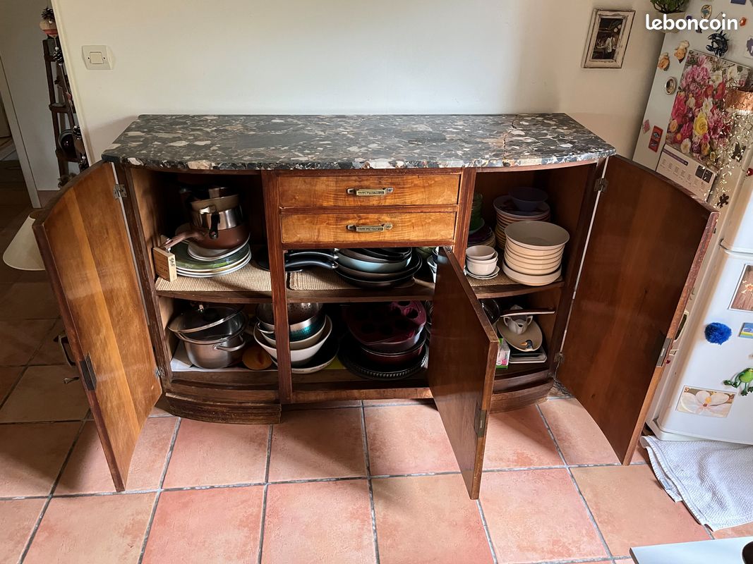Buffet avec plateau en marbre (image 6)