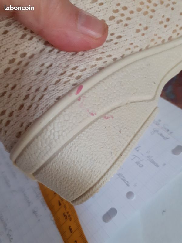 Chaussure femme toile crème P 40 (image 6)