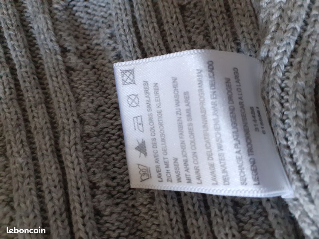 Pull Femme 1.2.3 En Laine, Polyester, Viscose Et Cachemire – Taille L – Noir – Porté Quelques Fois