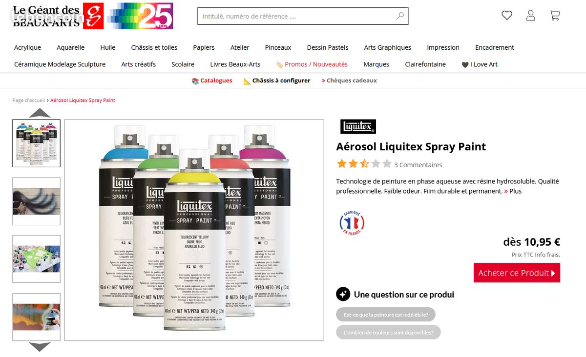 12 bombes de peinture Liquitex (image 2)