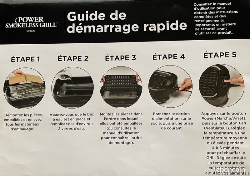 Barbecue Électrique Portable Power Smokeless Grill (image 8)