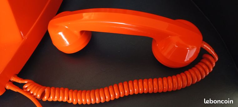 Téléphone Vintage Orange S63 - Socotel France - Années 1970 - État Correct
