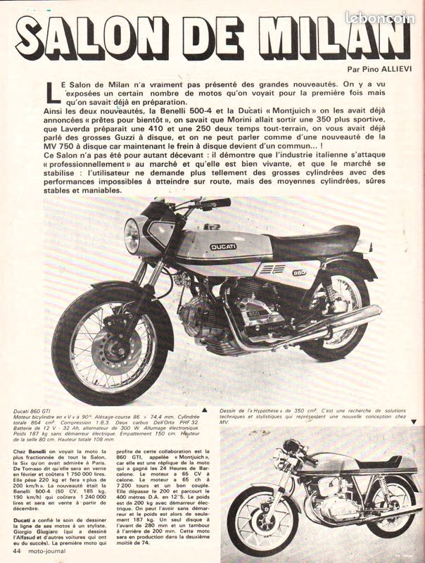 MOTO JOURNAL 1055 Essai Road Test YAMAHA XT 600 E BMW K1100 RS HONDA