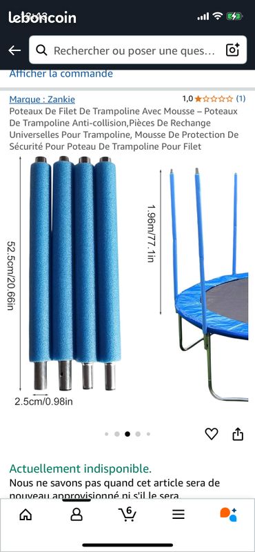 Poteaux Trampoline Avec Mousse De Protection – Anti-Collision Universels 6-16 Pieds, Sécurité Enfants Renforcée