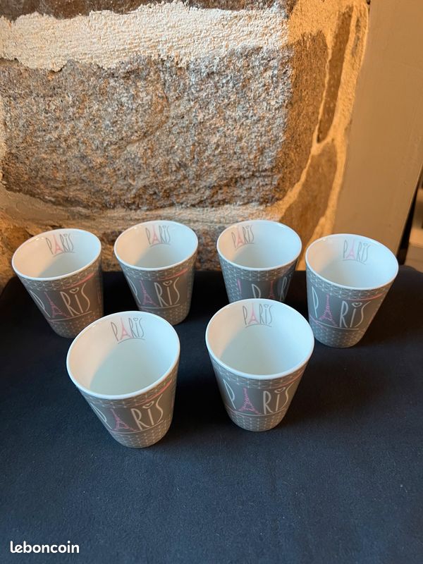 Magnifique lot de 6 tasses Efya Paris (image 8)