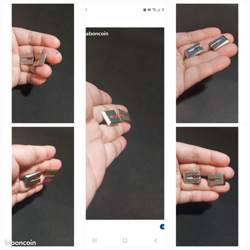 Boutons De Manchettes Martelés Avec Diamant Cz 3mm Dolly-Bijoux - Neuf Avec étiquettes, Unisexe
