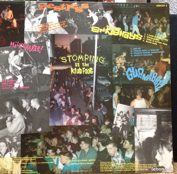 Stomping klub foot vinyle 84 rockabilly psychobilly guanabatz restless sting rays milkshakes (image 2)