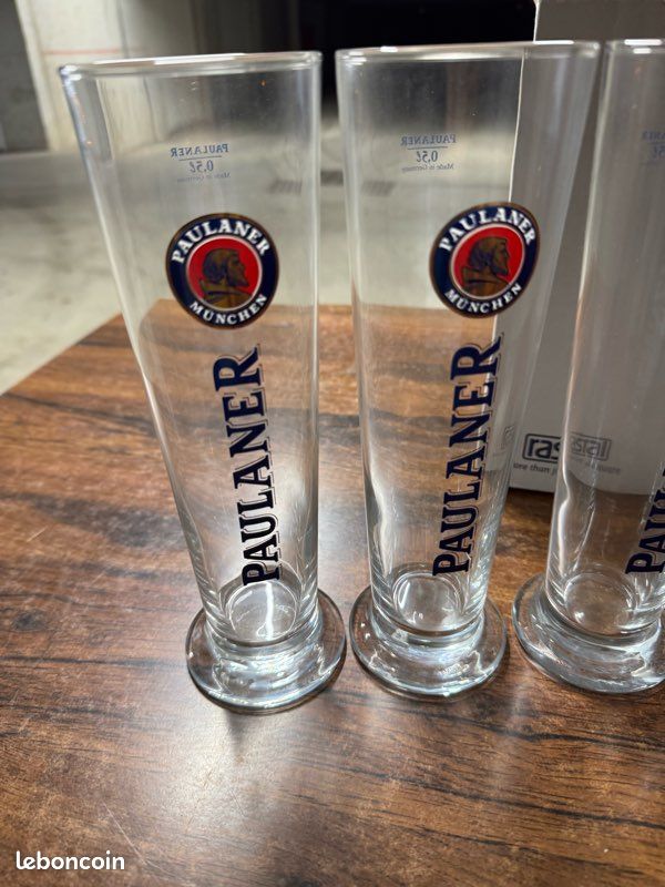 Paulaner München Maßkrug 1l altes Sammelglas Bierglas Glas
