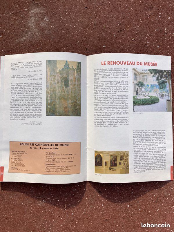 Catalogue expo 1994 Rouen, Les cathédrales de Monet_ Musée Beaux Arts (image 4)