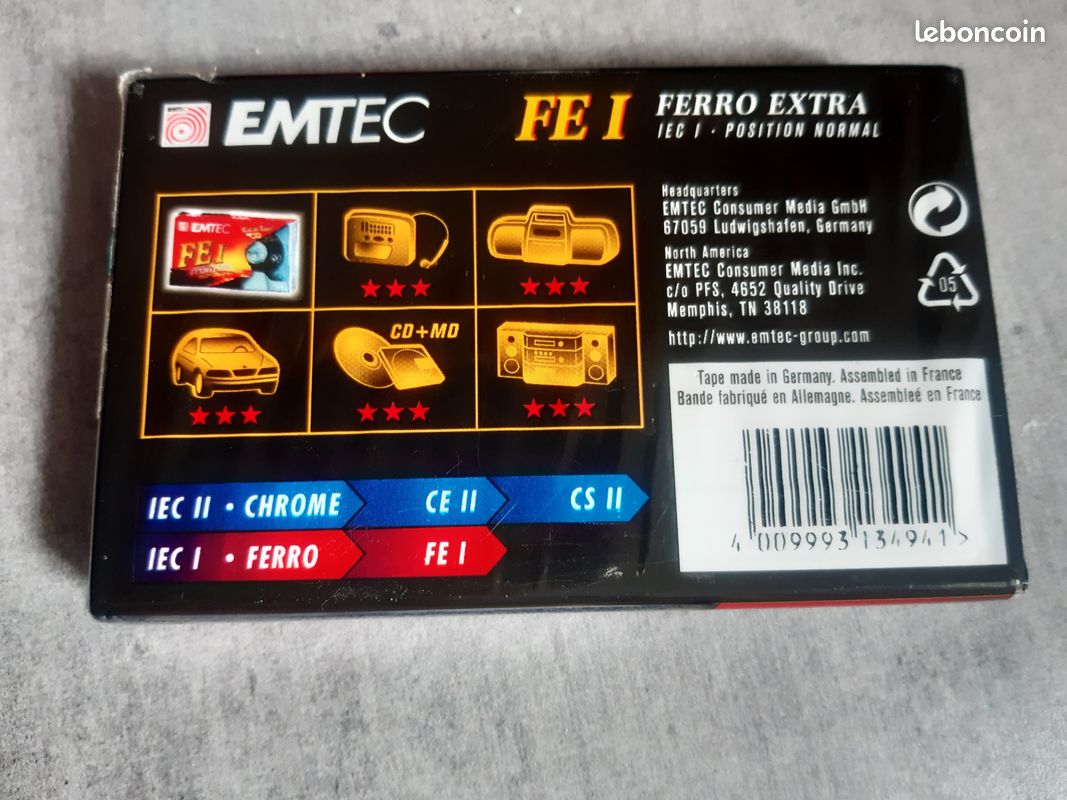 cassette audio K7 BASF FEI ferro extra60 enregistrable